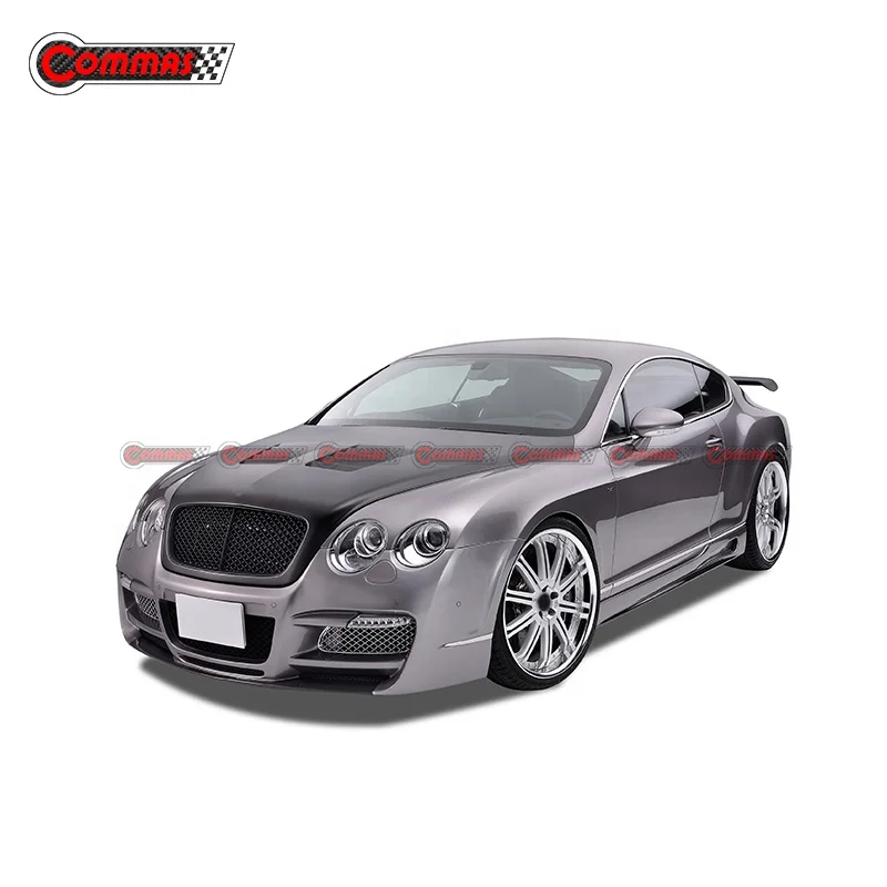 Best Quality Fiberglass Front Bumper Rear Bumper With Exhaust Tips Duck Spoiler ASI Style Body Kit For Bentley GT 2006-2011