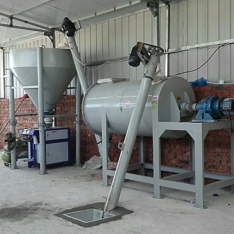 Semi-automatic easy operation Dry Mortar Mixing Machine With Packing Machine simple dry mortar mixing line adhesive mixer mortar