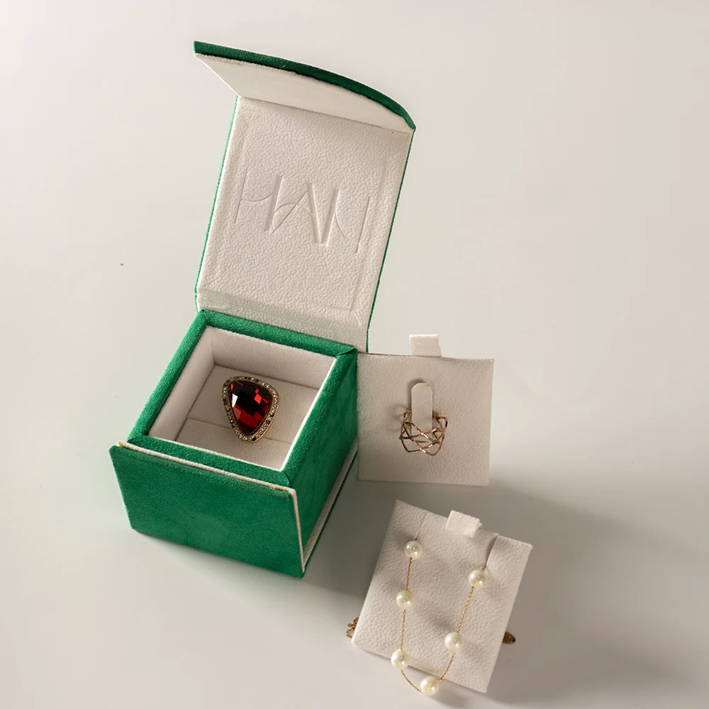 Luxury foldable magnetic closure velvet ring earring necklace jewelry watch gift packaging box with velvet insert custom logo