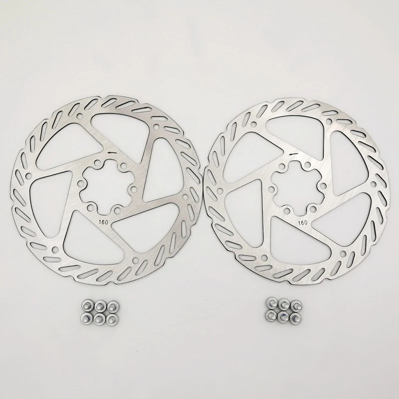 MTB Disc Brake Bike Alloy Mechanical Disc Brake rotor 160MM Calipers Clip Rotor Set Front Rear Mountain Bicycle Parts