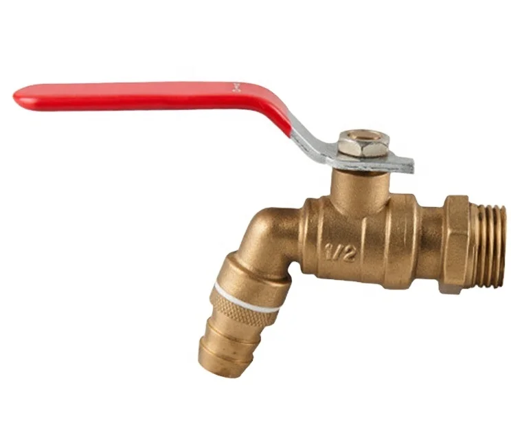 Outdoor Forged Brass Quick Open 1/2 inch Sanitary Fittings Bib Cock Taps Bibcock With Chrome T Handle