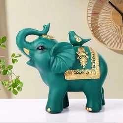 ODM OEM Customized Desktop Ornaments Elephant Ornaments Animal Sculptures Gold plated Elephant Statues Resin Crafts Customized