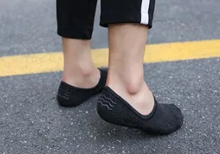 Summer Custom Plain Black White Short Men No Show Socks Cotton Low MOQ Invisible Socks for Men