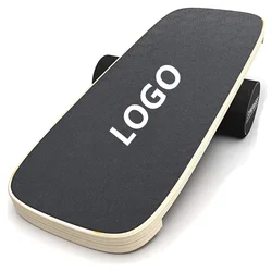 Anti-Slip Surface Solid Wood Board Practice Roller Board  Anti-Slip Surface Unstable Stand Up Balance Board