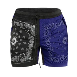TG038  Now lasted design 2021 mens basketball shorts bandana print hot summer elastic shorts for men