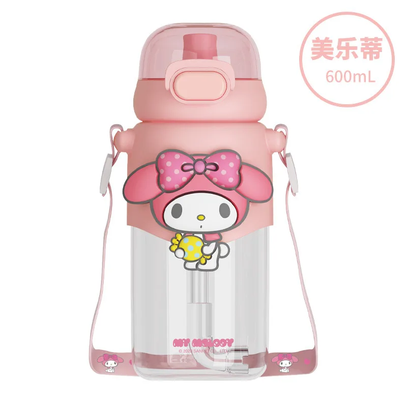 Sanriogm Kuromi Tritan Water Cup for Girls High-Appearance Large Capacity Food-Grade Plastic Cup with Straw Tableware Product