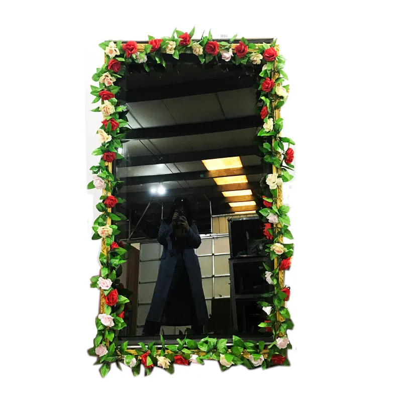 LED/Blub/wooden gold/Flower frame for mirror photo booth