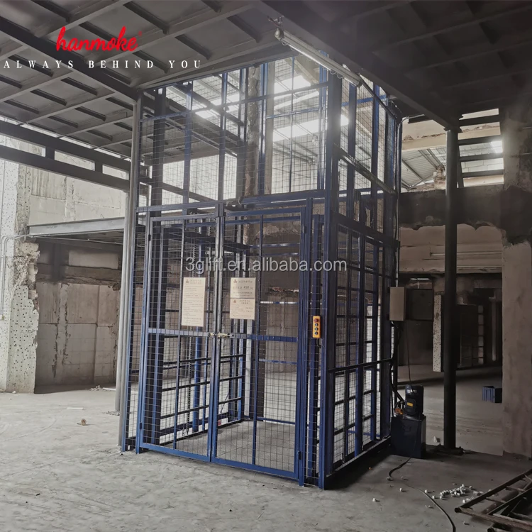 Hanmoke 1ton cheap price hydraulic personal lifts telescopic hydraulic lift 12V 220V 380V 412V 110V car lift for sale