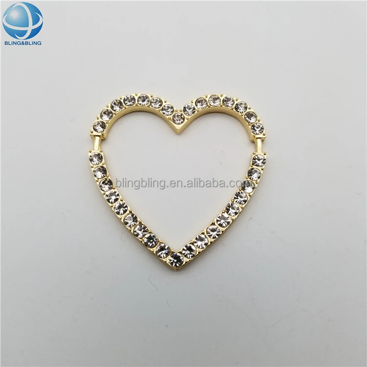 Beach Swimsuit Wear Accessory Thong Ornament Jewelry  Sexy Crystal Heart Shape Rhinestone Bikini Connectors Custom
