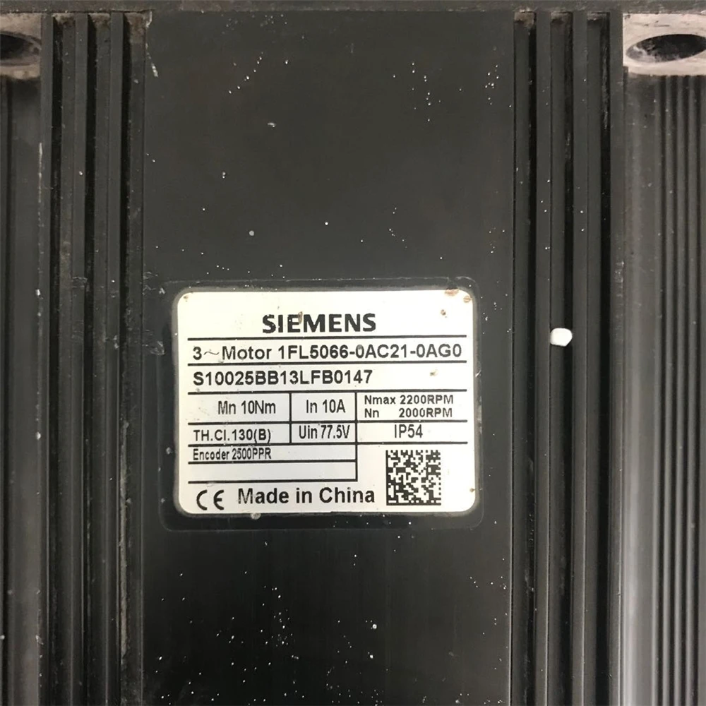 used Siemens AC Servo Motor 1FL5066-0AC21-0AG0 in good condition