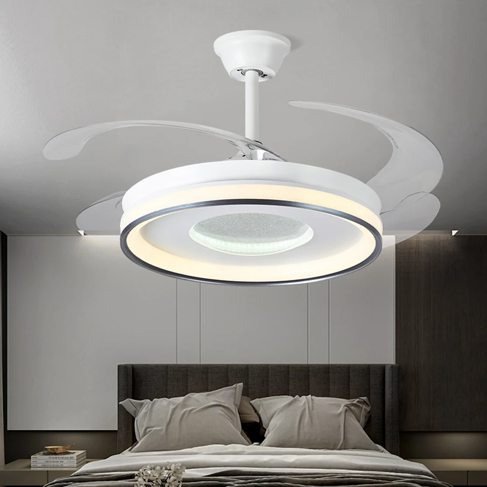 Invisible frequency fan lamp ceiling fan Household living room dining room bedroom ceiling Bluetooth speaker with fan