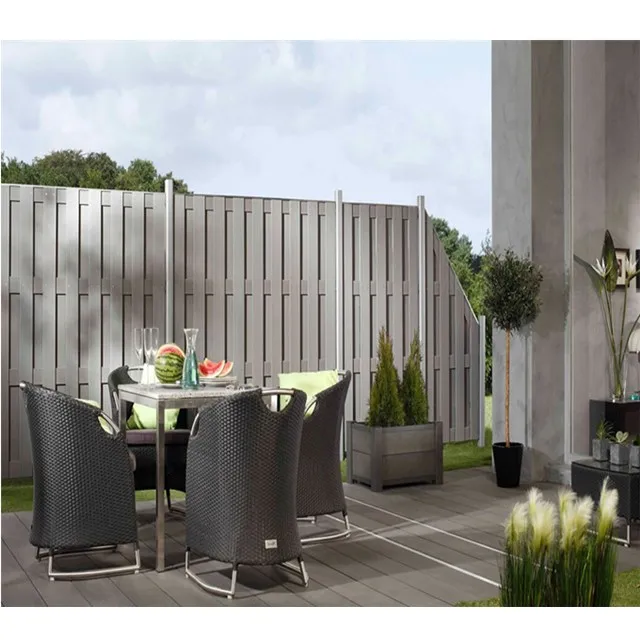 unifloor outdoor retractable wpc composite wood fence panel garden strong plastic panels boards