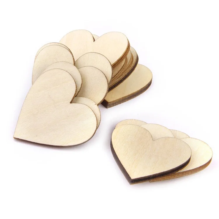 cheap plywood heart cutout valentine gift laser engraved wooden hearts