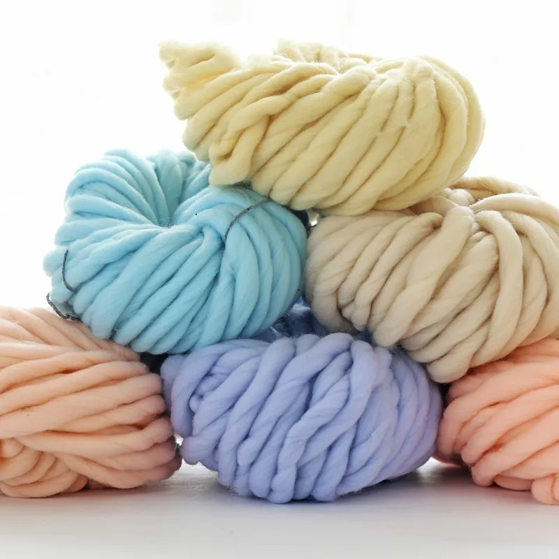 
Deepeel AP534 DIY Hand Knitted Material Doll Roving Blanket Rope Pilling Resistance Cord Chunky Yarn Wool 