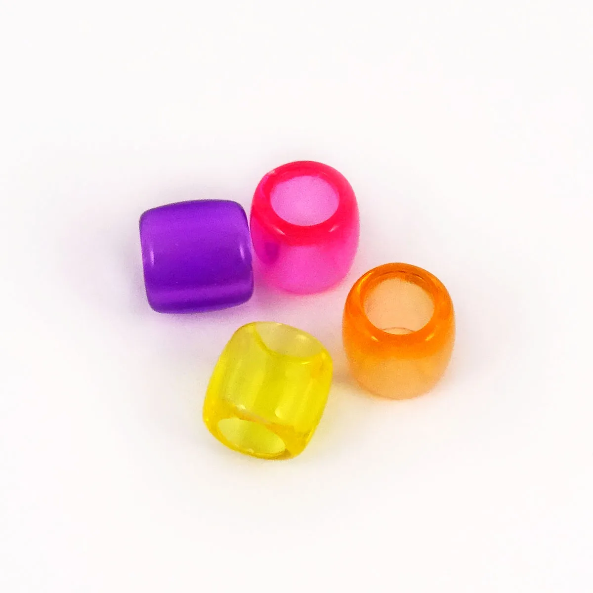 Plating Pony Beads Plastic Big Large Hole Beads Transparent Wholesale 6*9MM 1836pcs/bag Multicolor DIY Jewelry Making Beads Set