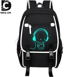 Custom Logo Fashionable Boys Girls Luminous Cartoon School Book bag 3 pcs school Backpack set with USB
