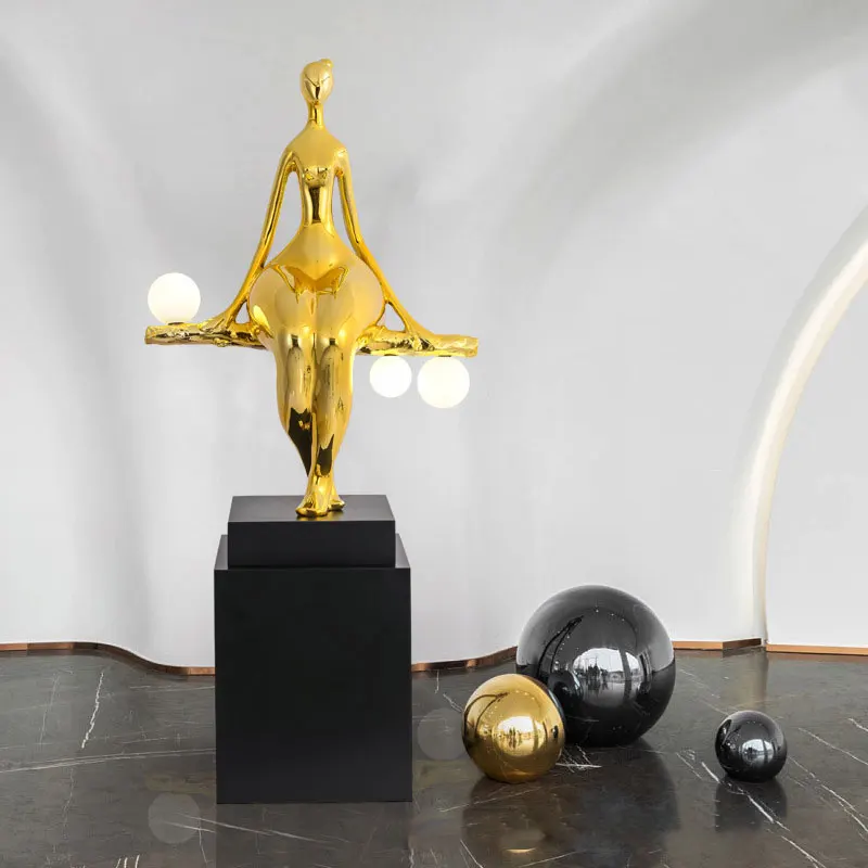 New Arrival standing lamps Living Room Corner Minimalist Resin Sculpture humanoid tall floor lamp