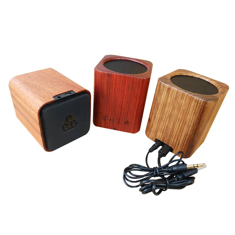 Wholesale custom factory environmental protection bamboo wood high quality /mini/ wired audio wooden HiFi speaker