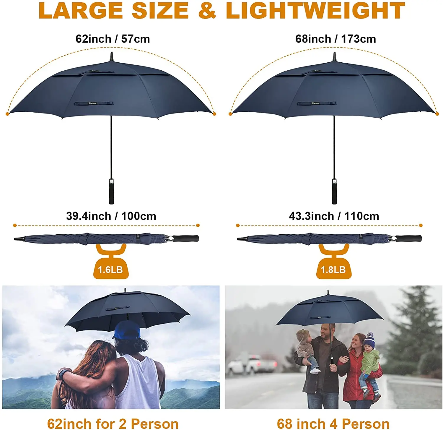 Umbrella Manufacturer Premium Quality Large Custom Golf Umbrella With Logo Print Strongly Windproof guarda chuva