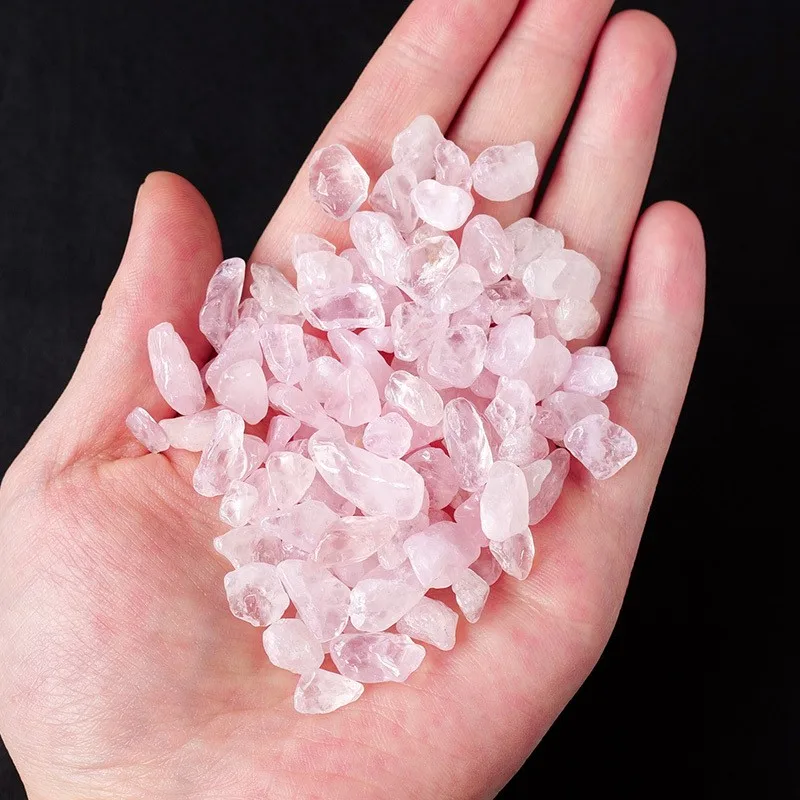 natural crystal chips Stone Gravels Rough Chips bulk rose quartz small size crystal chips