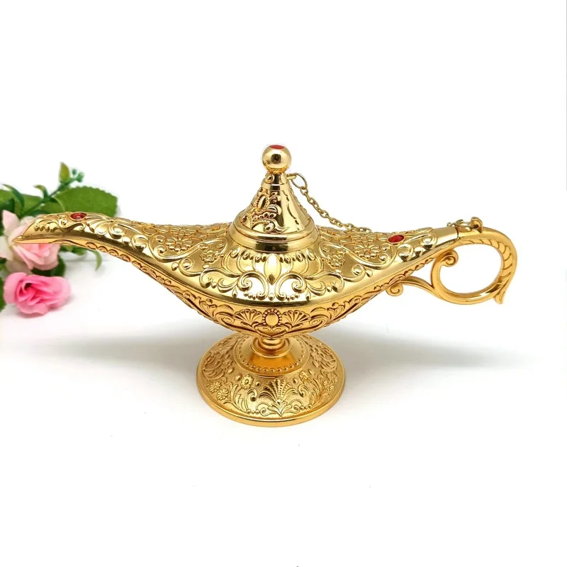 SHINNYGIFTS Metal Crafts New Russia Gift Zinc Alloy Enamel  Wishing lamp Aladdin Lamp Handicraft ornaments