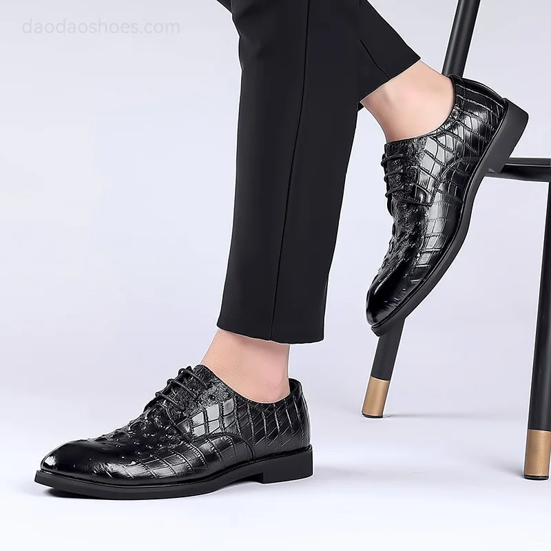 Wholesale crocodile skin leather shoes wedding crocodile leather shoes for men