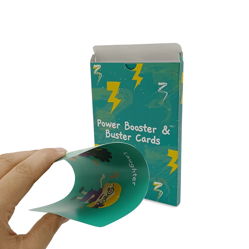 Custom Large Size Waterproof Plastic Flash Cards Educational and Functional Tool for Kids Playing Cards