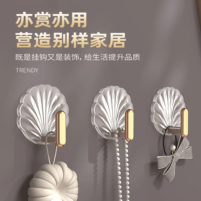 Acrylic Transparent Hook Strong Adhesive Kitchen Living Room Bathroom Wall Multifunctional Towe Key Clothes Hats Storage