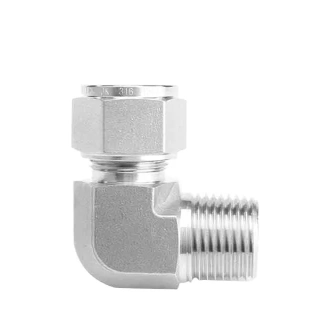 Swagelok Type 1/4' NPT X 1/4' Tube OD SUS 90 Degree Compression Male Elbow Connector Fittings