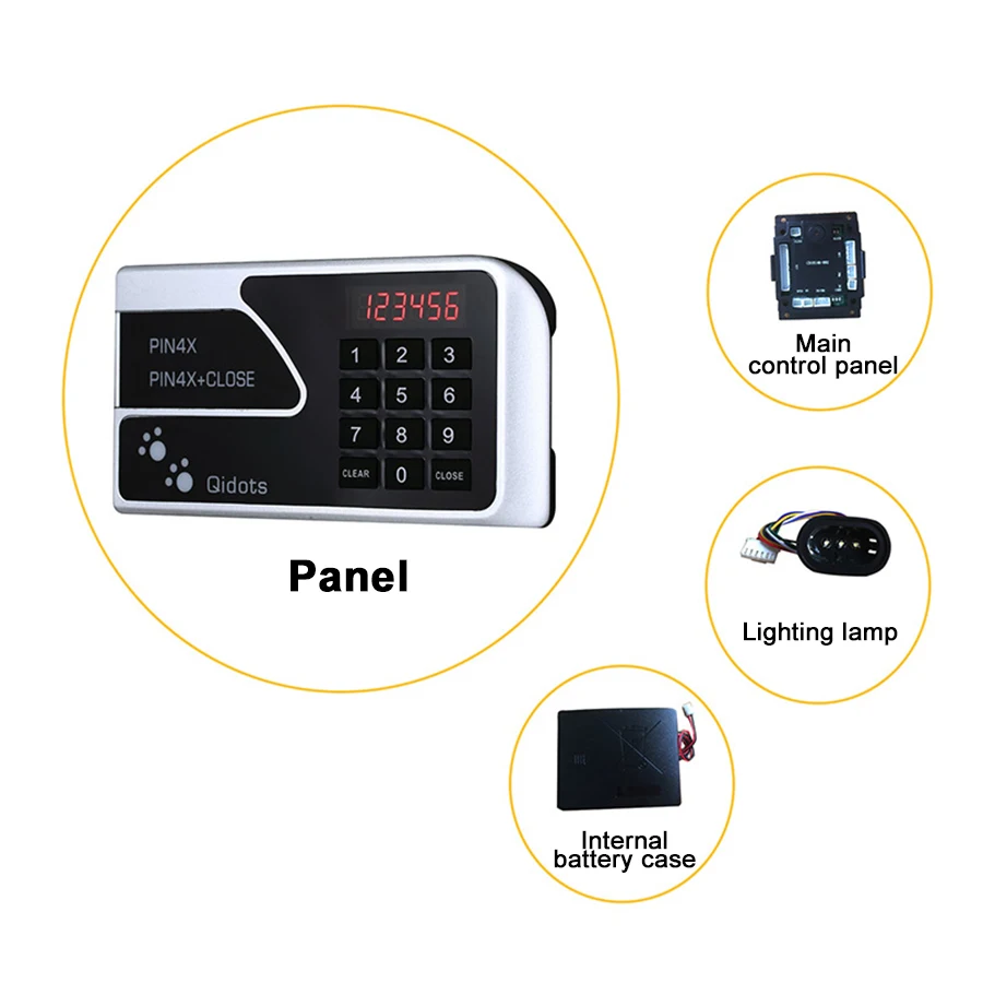 Electronic Digital Lock Keypad Security Hotel Room Password Smart Locker Safe Box Lock with Intelligent Chip