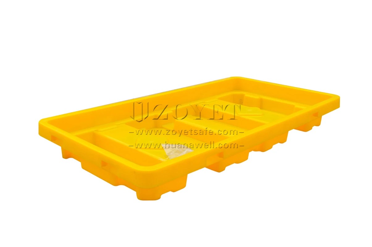 ZOYET Spill Prevention Containment & Control Pallet, Oil Drums Spill Containment Pallet for 2pcs 200L drums