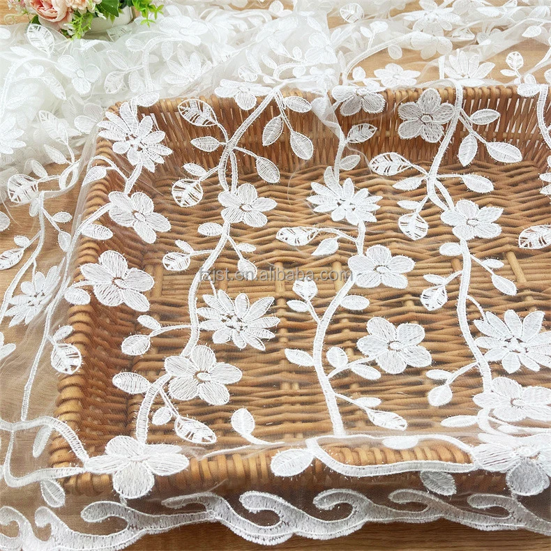 120 cm mesh lace fabric for wedding dress