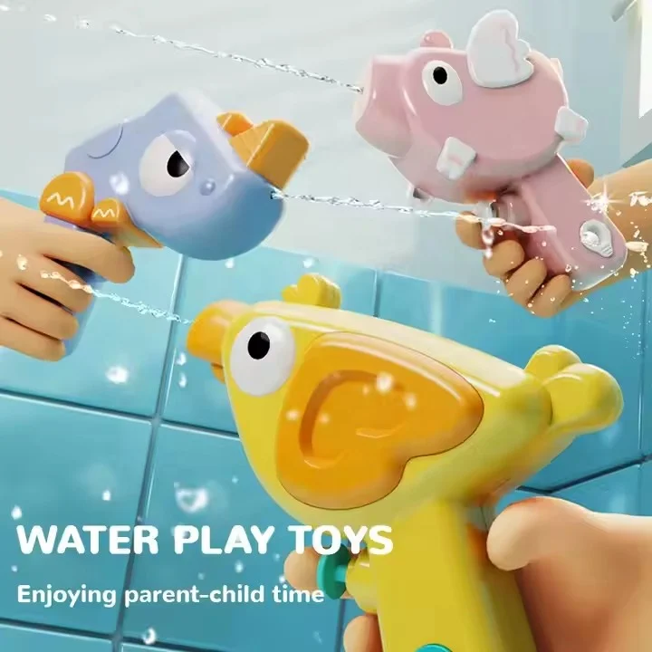 Newest Design Summer Water Squirt Toy Small Plastic Water Gun Cute Cartoon Toys For Kid Ages 2-8