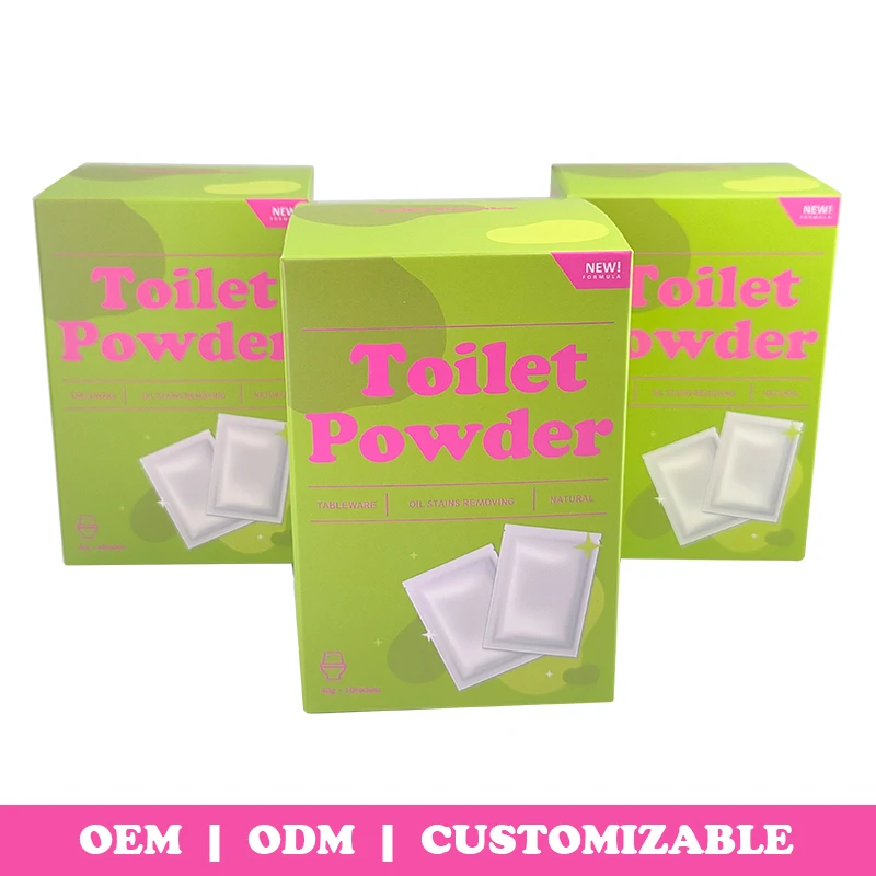 Customizable Household Toilet Cleaning Ball Powerful Auto Flush Toilet Deodorant for Bathroom Toilet Bowl Cleaning Powder