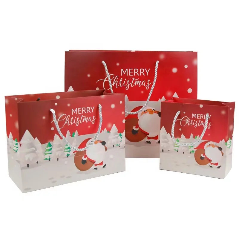 DIY Christmas Fancy Paper Gift Bags Shopping Boutique Paperbag Mini Clothes Pink White Gift Custom Paper Bag with Handle