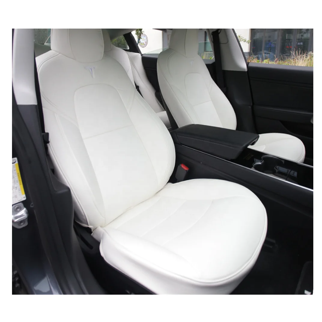 Car Seat Covers  Full Covered PU Leather Cushion Cover For 2022 Tesla Model Y