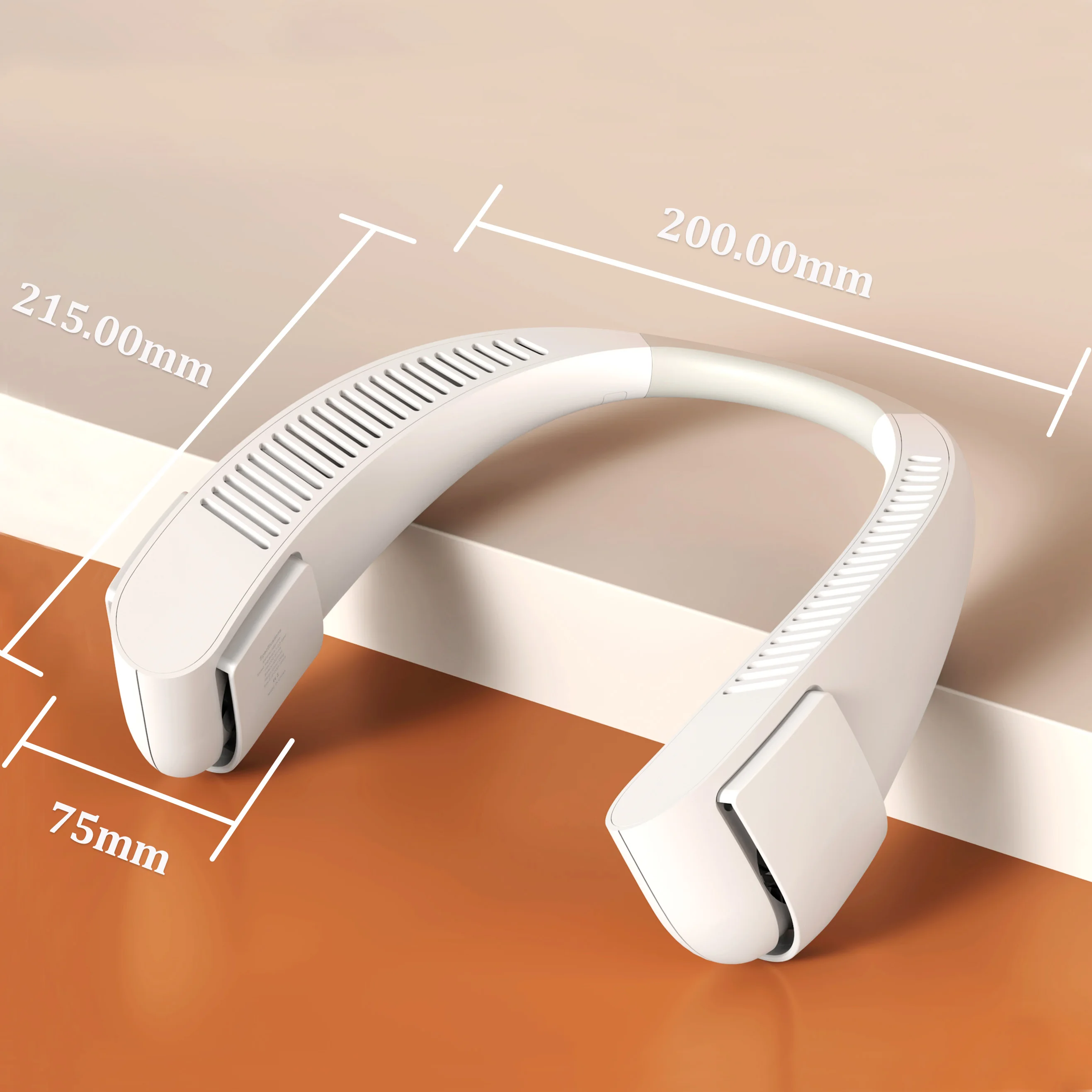 
Best Selling Sports Small Usb Portable Logo Cooler Twin Turbine Lazy Badless Mini Hanging Neck Fan 