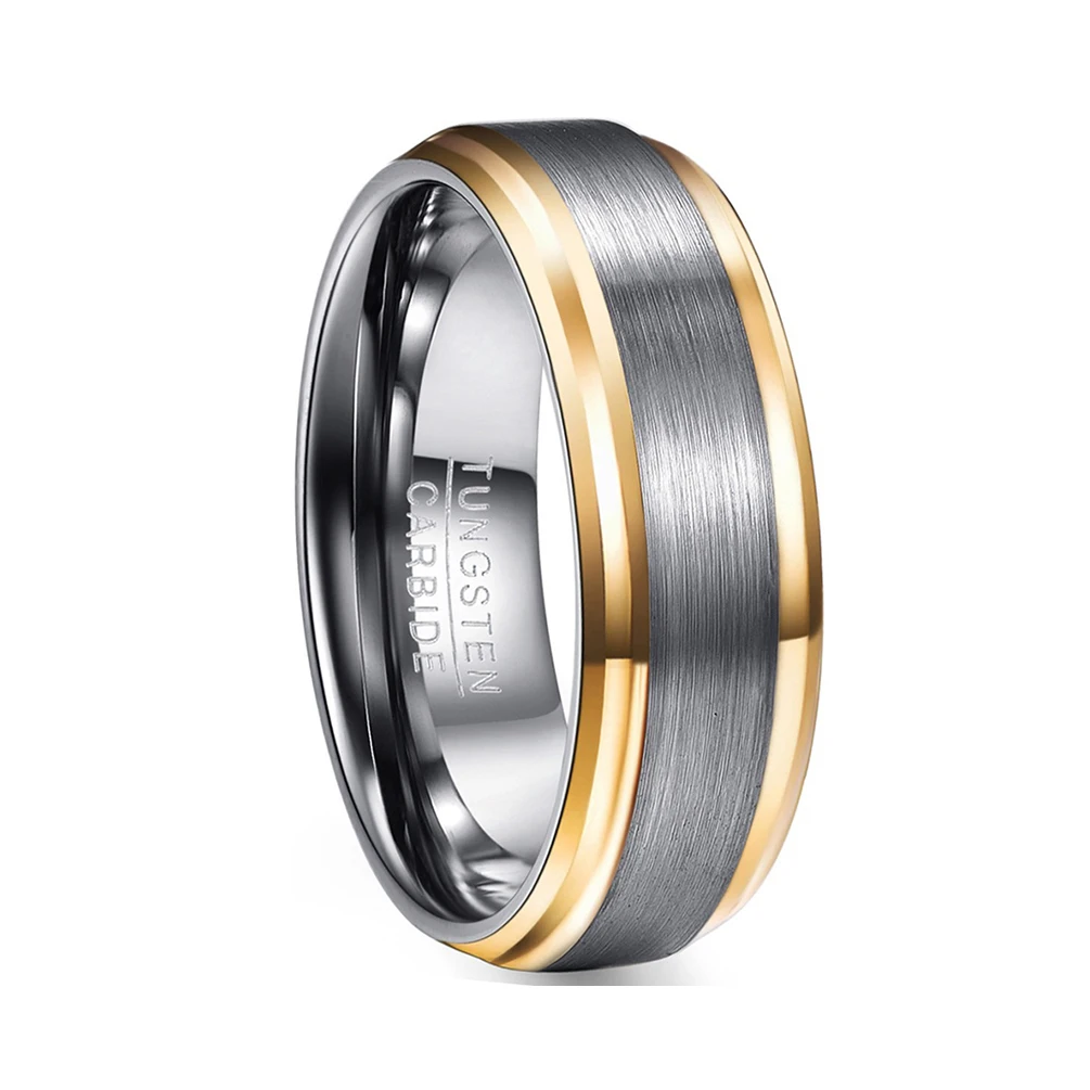 4mm Black Tungsten Carbide Opal Inlay Wedding Rings Jewelry Tungsten Engagement Ring