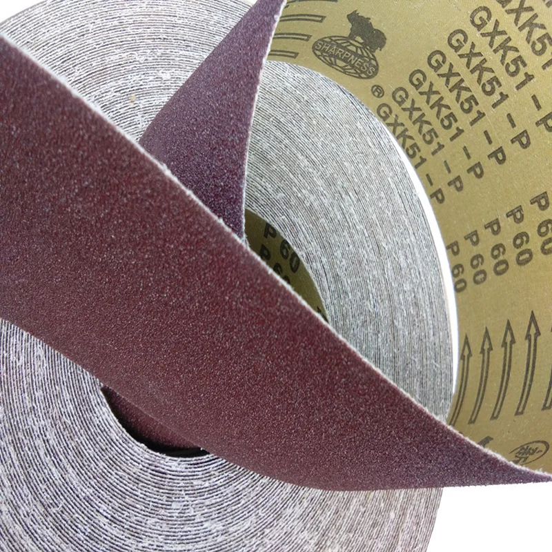 Hot sale  100mm*50M Cheap aluminum oxide abrasive cloth roll