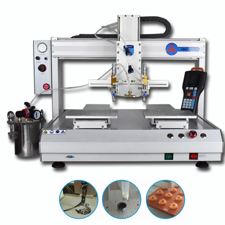 
Automatic glue dispensing machine table double head double worktable gluing robot 