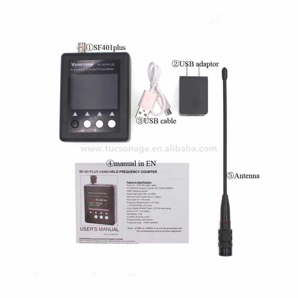  SURECOM SF-401plus 27 МГц-3000 МГц Портативный счетчик частоты/CTCSS