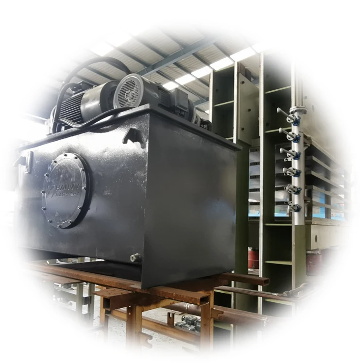 Hanvy HY214*8/8B-10 800 ton 150mm opening Semi Automatic Plywood Film Hot Press