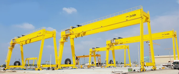 Changyuan Europe style gantry crane 50 ton 60 ton 80 ton 100 ton 120 double beam girder in precast construction site