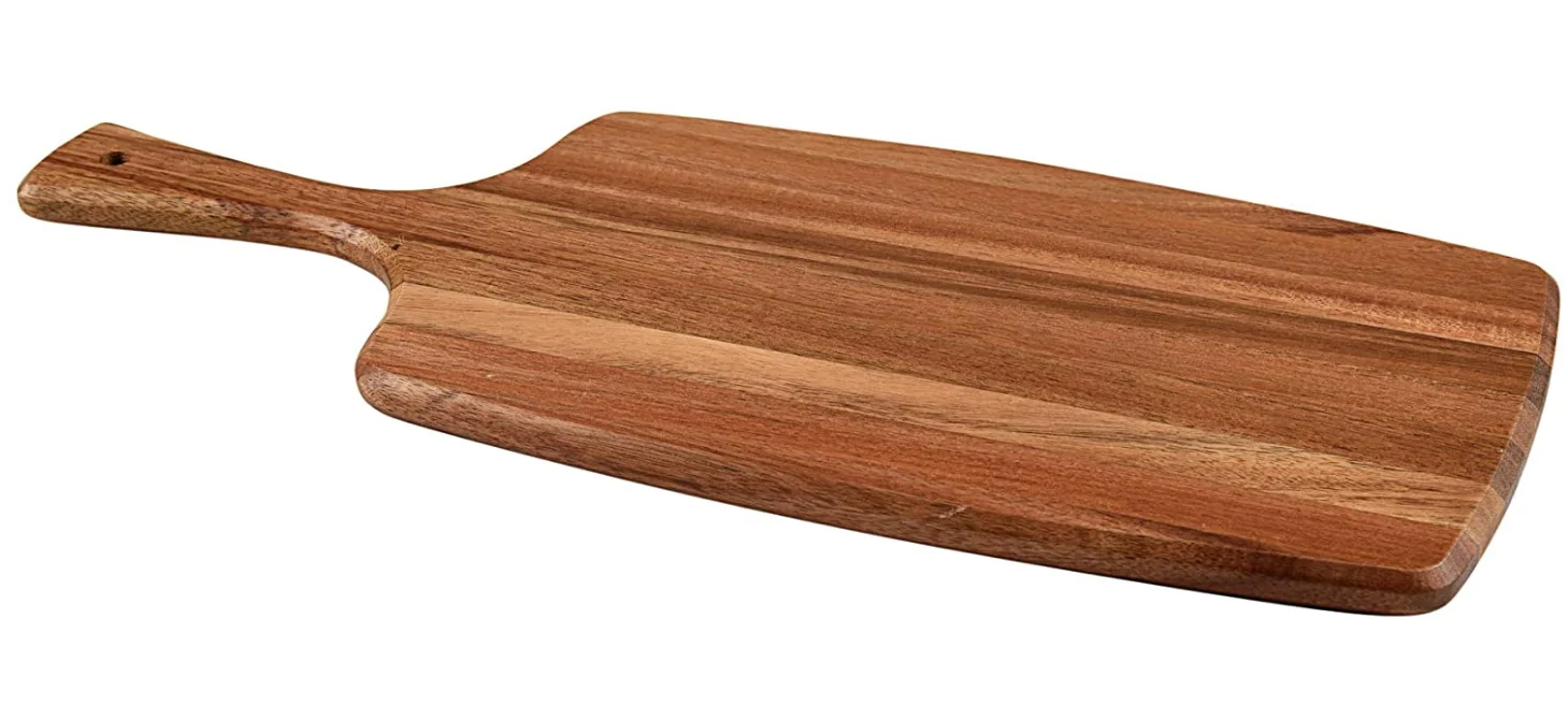 Wooden restaurant fruit cutting board biscuit sushi serving cutting board with handle