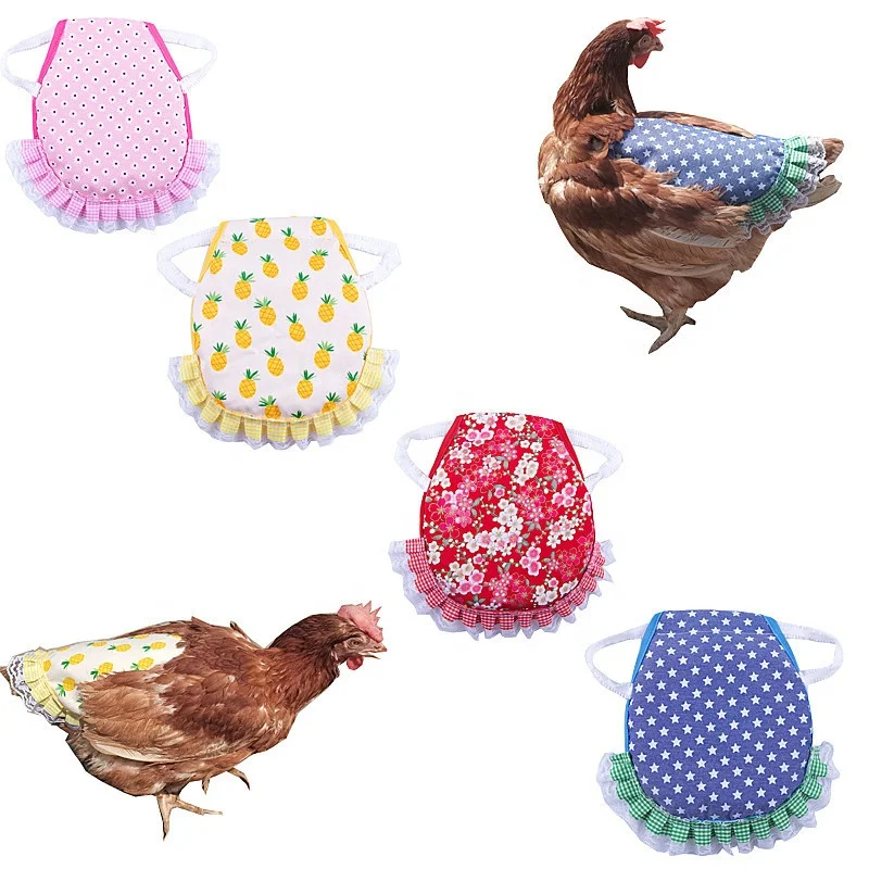 Pet Clothes Hen Apron Chicken Saddle Feather Fixed Clothes Back protection coat Double Chicken Apron