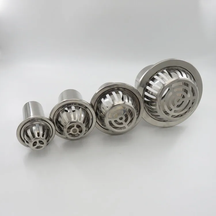 Drainage circular stainless steel roof floor drain double use large deep water sealing leakage