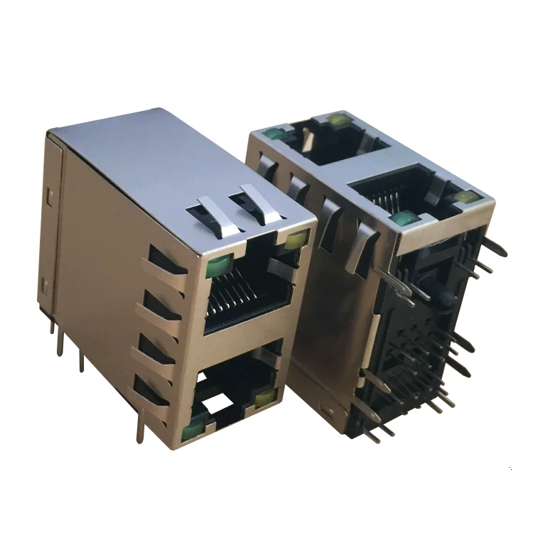 E5J88-L4BJA1-L со светодиодами 2x3 порта RJ45 разъем