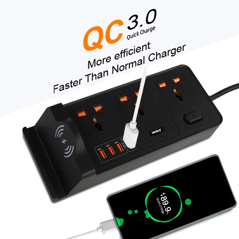  RTS OEM Беспроводное зарядное устройство умная розетка qc3.0 4way usb BKL-20-B для домашнего использования рабочего
