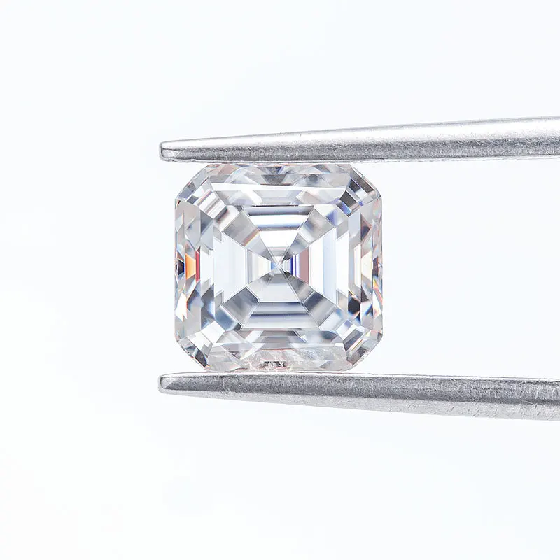manufacturers wholesale jewelry ring square asscher cut D color moissanite stone
