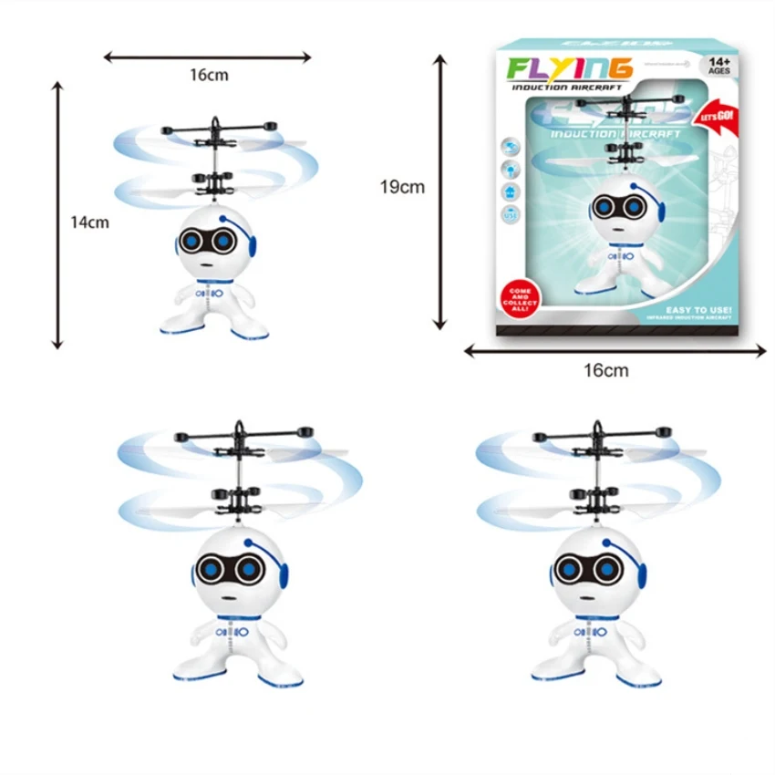 ball toy inductive fly toys fun aircraft airplane Colorful crystal ball mini drone flying toy